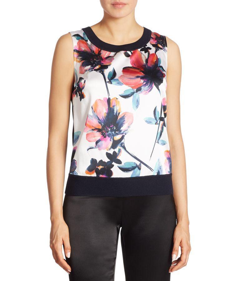 ST JOHN ‘diana' Flat Front Pressed Crease Straight Leg Pants In Black