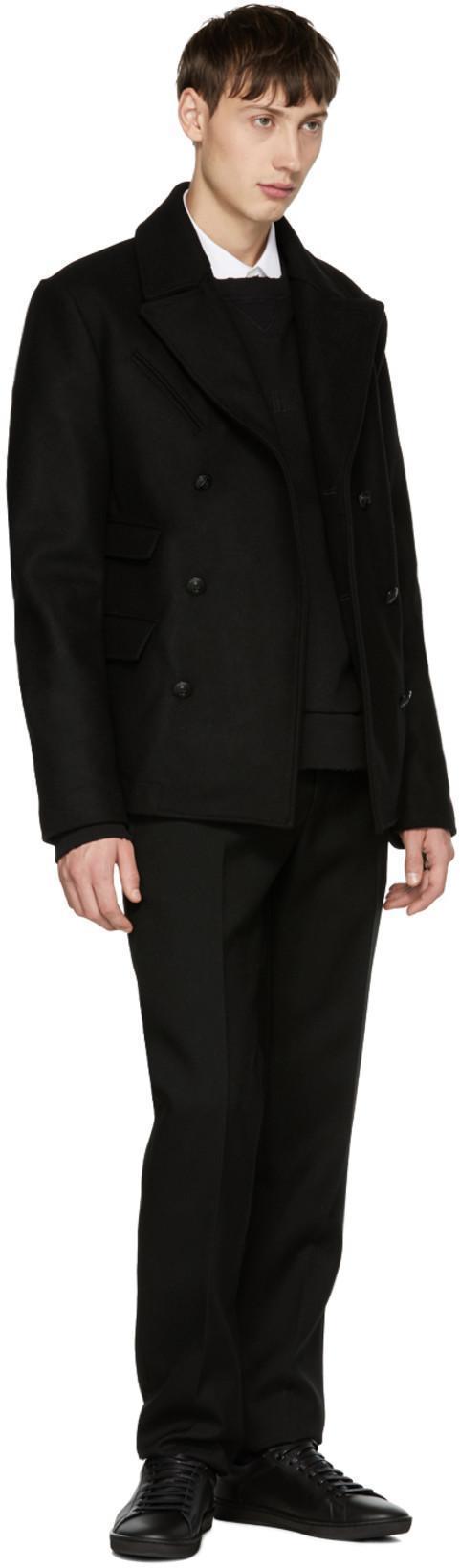 SAINT LAURENT Andy Black Leather Sneakers