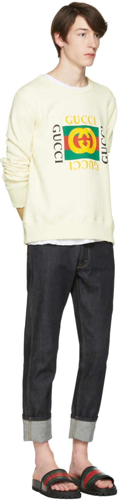 GUCCI Pantoletten Mit Webdetail In Black