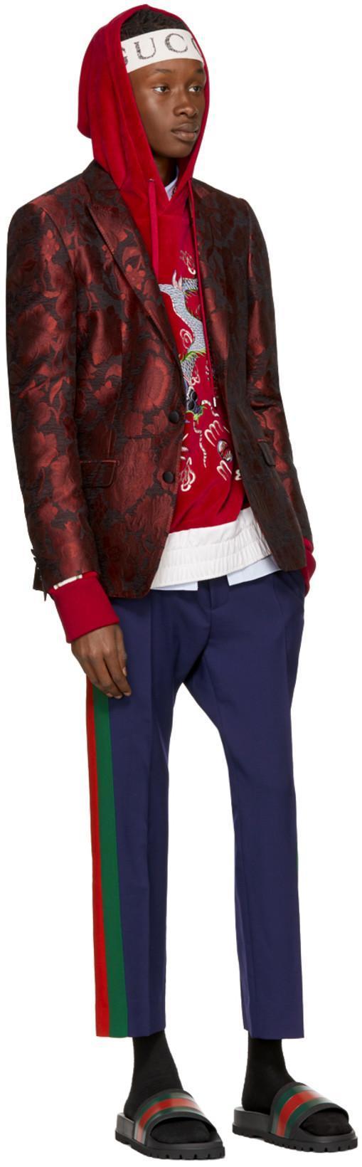 GUCCI Pantoletten Mit Webdetail In Black