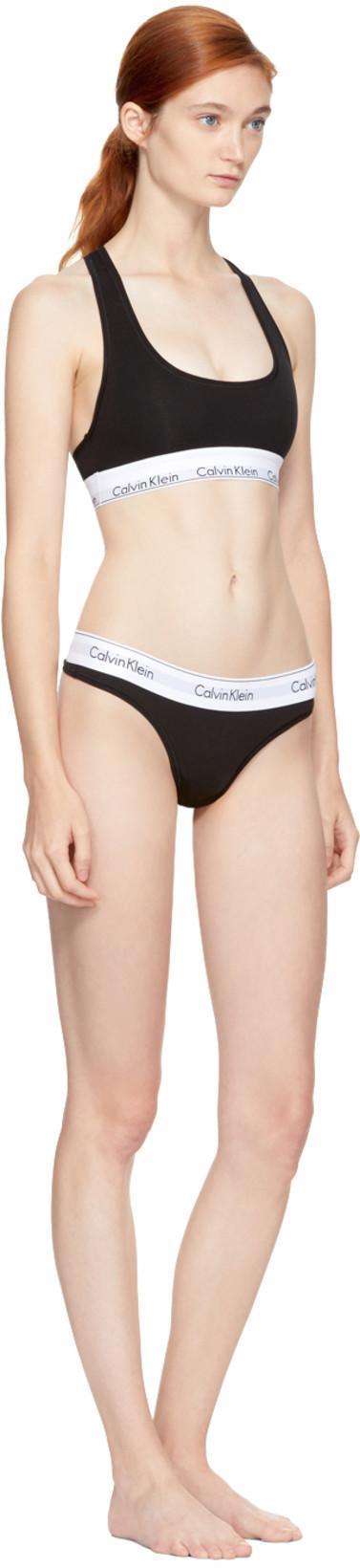 CALVIN KLEIN Plus Size Modern Cotton Bralette-black