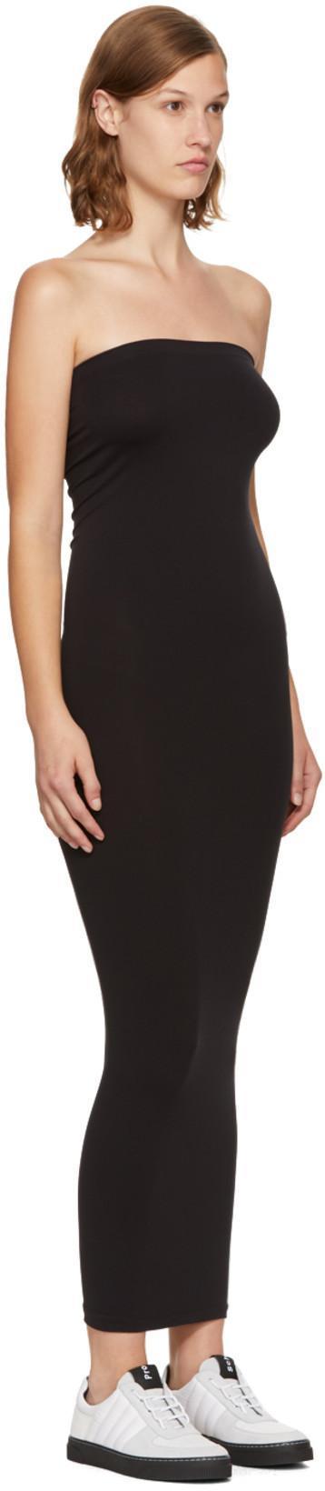 WOLFORD Fatal Cut Out Midi Dress In Black