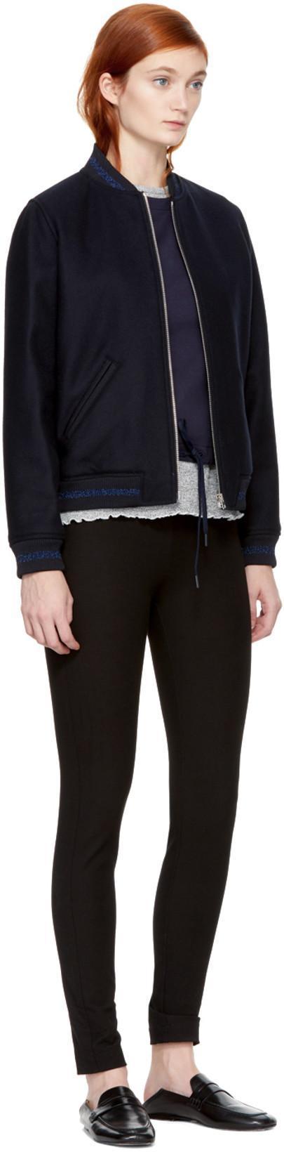 JOSEPH Gabardine Mid-rise Stretch-woven Leggings In Black