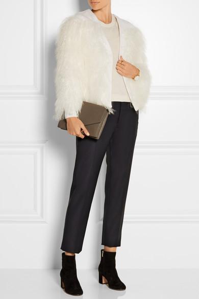 GIANVITO ROSSI Block Heel Ankle Boots With Suede Finish In Black