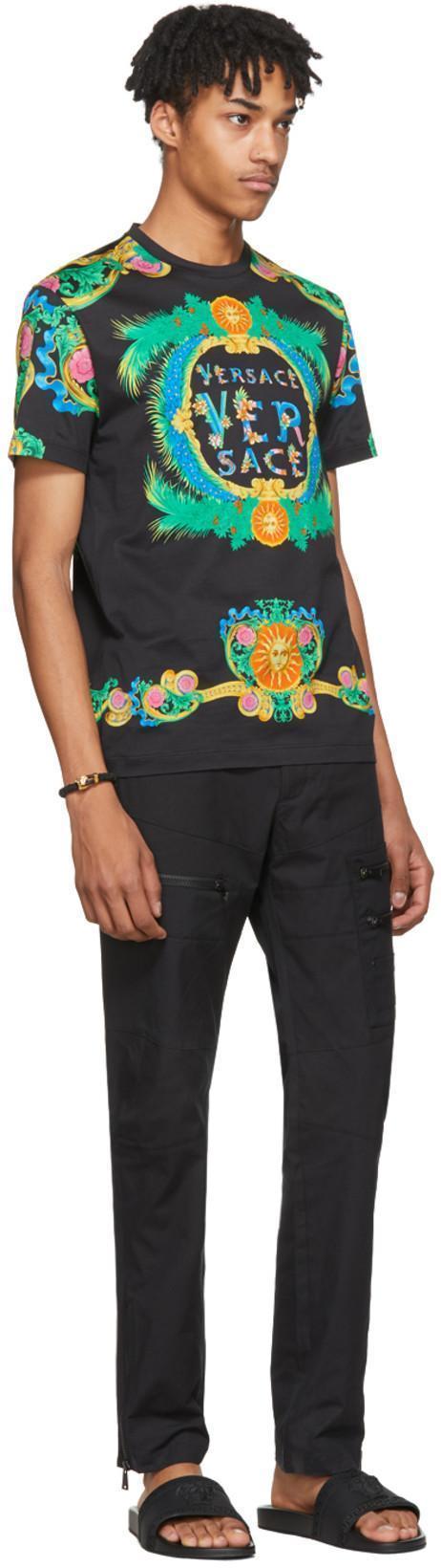 VERSACE Palazzo Rubber Slides In Black