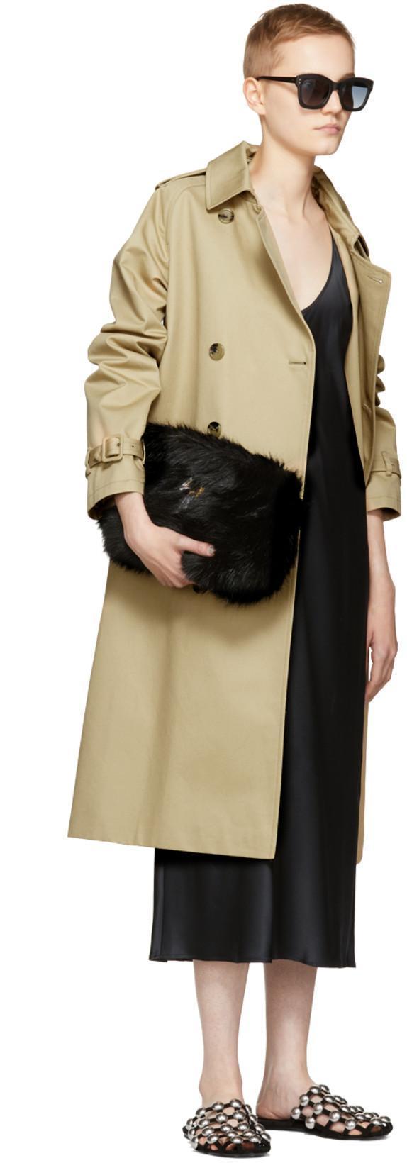 ALEXANDER WANG Amelia Studded Suede Slippers In Black