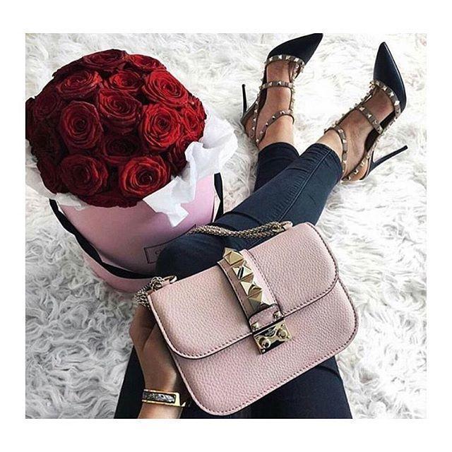 VALENTINO GARAVANI Valentino Rockstud Caged 100 Patent Pump In Black