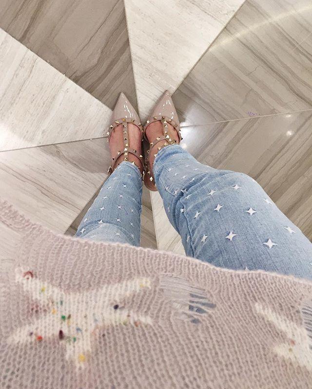 VALENTINO GARAVANI Valentino Rockstud Caged 100 Patent Pump In Black