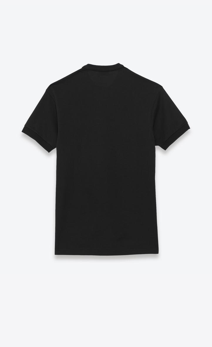 SAINT LAURENT Cassandre Polo Shirt In Black