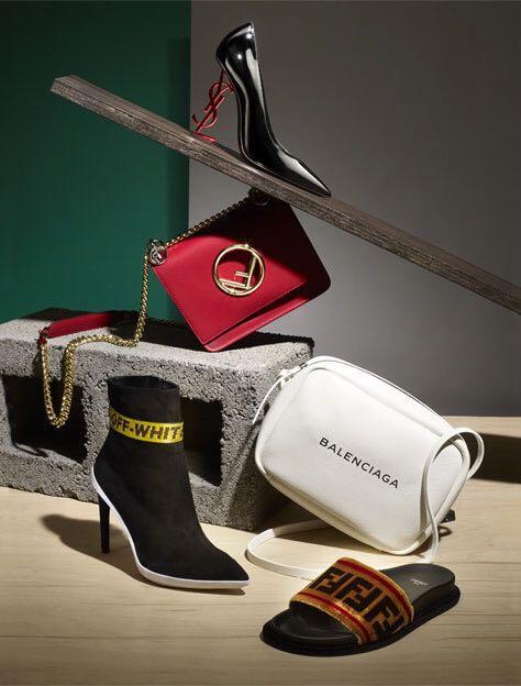 SAINT LAURENT Tribute Nu Pieds Embossed Croc Flat Sandals In Black