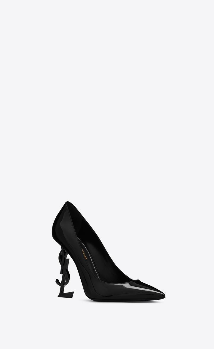 SAINT LAURENT Ysl Opyum Patent Leather Pumps In Black