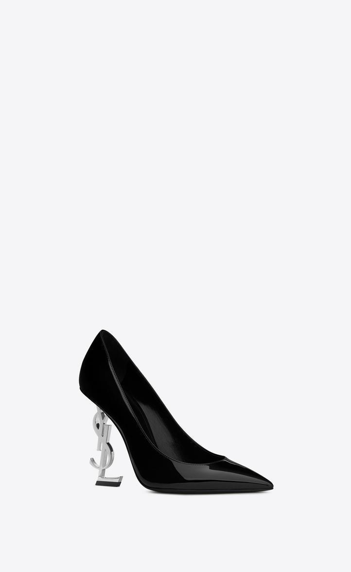 SAINT LAURENT Ysl Opyum Patent Leather Pumps In Black