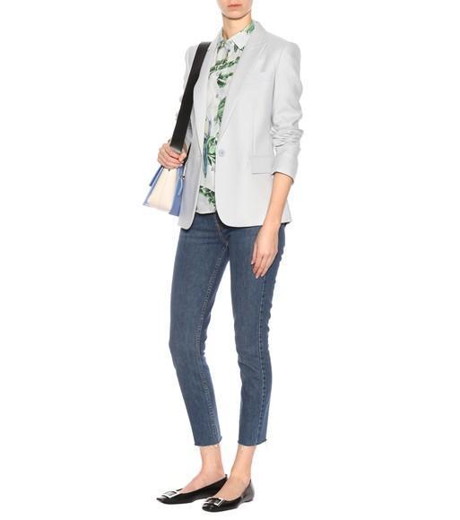 ROGER VIVIER Trompette Bellerine Glossed-leather Ballet Flats In Black