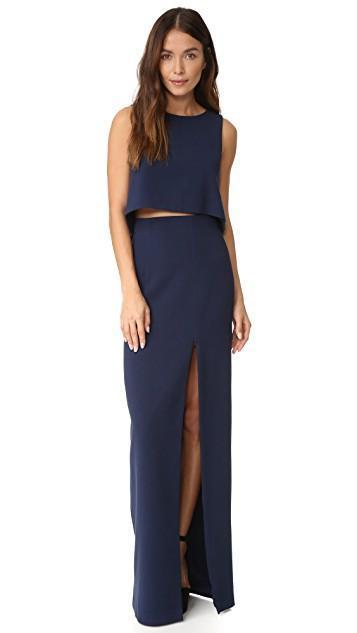 BLACK HALO Kacie 2 Piece Maxi Dress In Pacific Blue