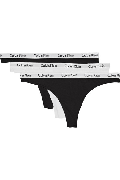 CALVIN KLEIN UNDERWEAR Modern Cotton Stretch Cotton-blend Jersey Briefs In Black