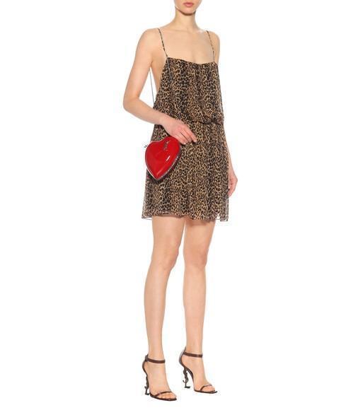 SAINT LAURENT Brown Opyum 110 Leather Sandals