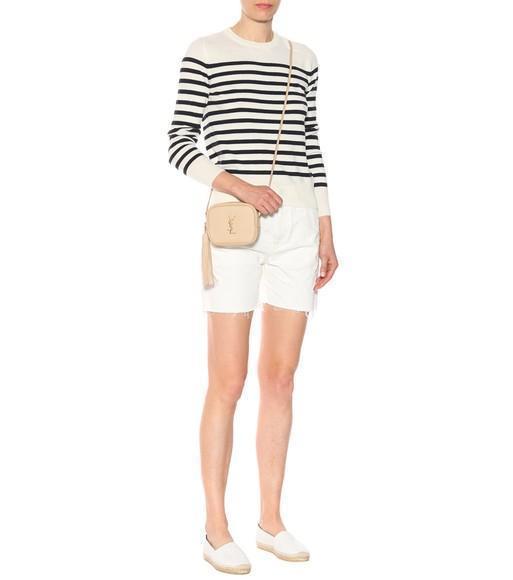 SAINT LAURENT White Monogramme Espadrilles In Blanc