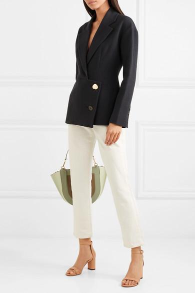 STUART WEITZMAN Nearlynude Patent-leather Sandals In Adobe Analine