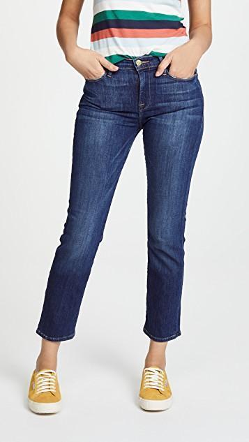 FRAME Slim Faded Jeans In Blue