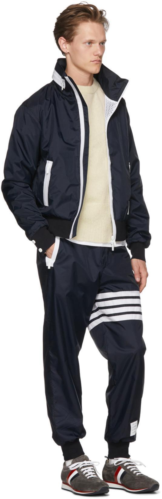 THOM BROWNE Classic Loopback 4-bar Sweatpants In Blue