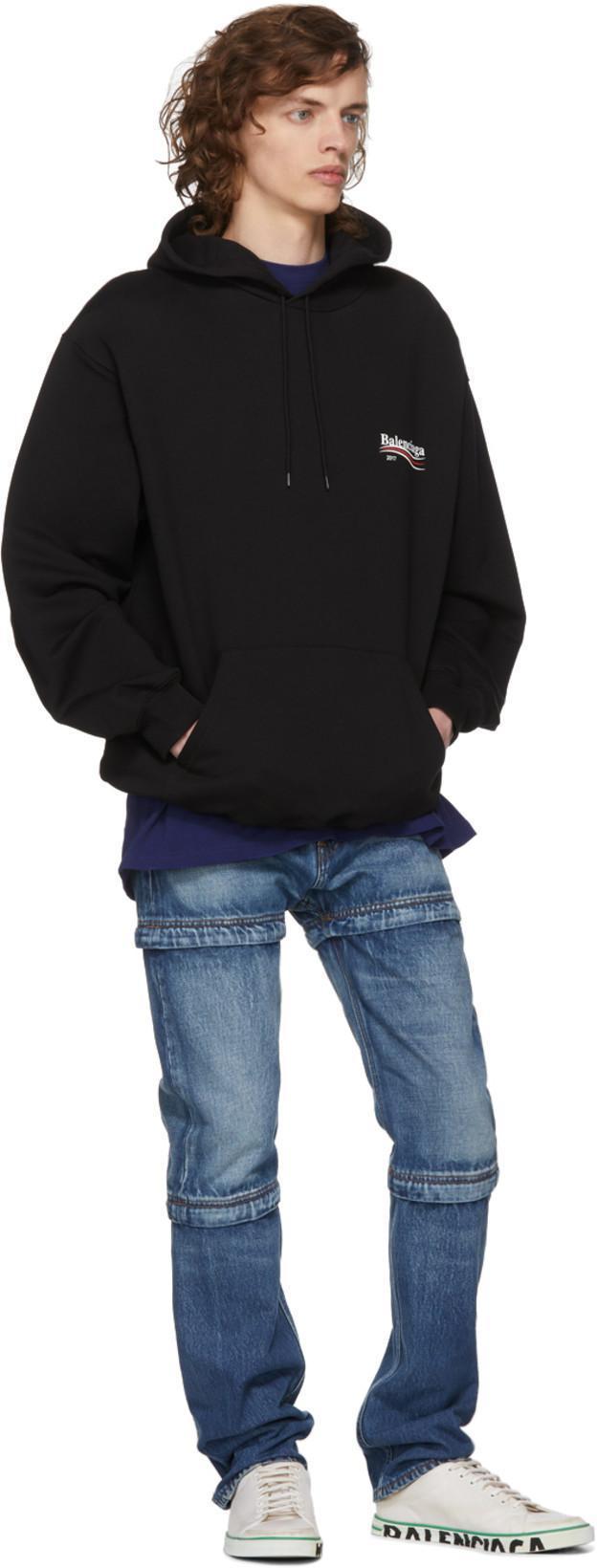 BALENCIAGA Political Campaign Sweatshirt In Black