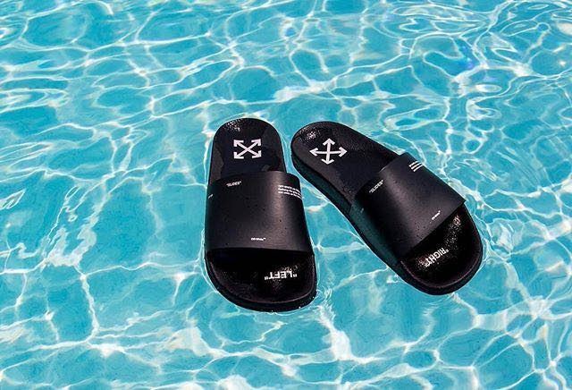 OFF-WHITE Rubber Slides For Left And Right In Black