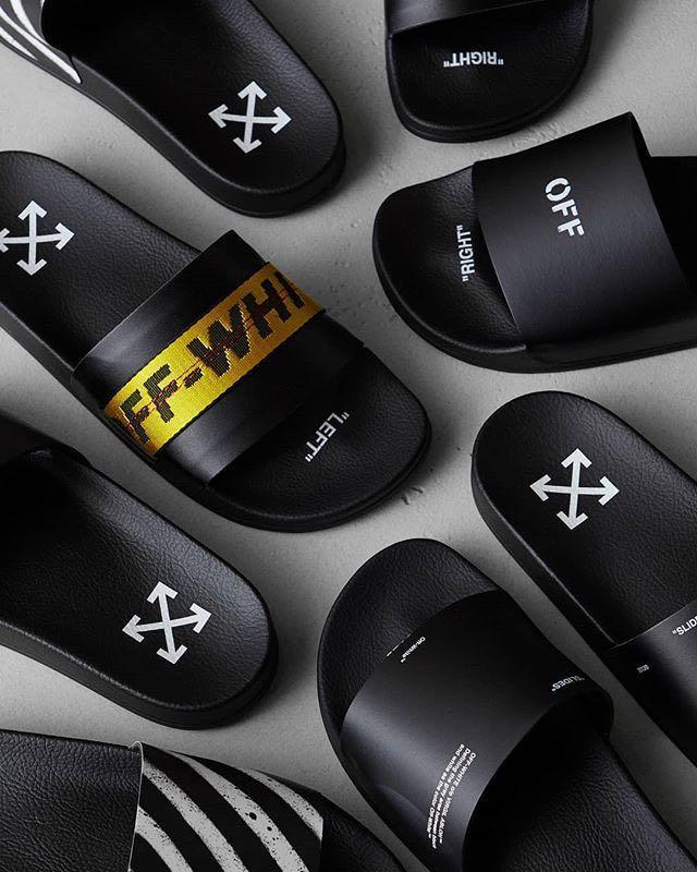 OFF-WHITE Rubber Slides For Left And Right In Black