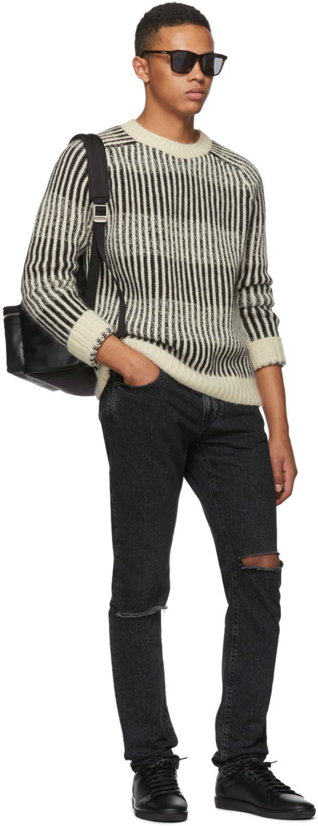 SAINT LAURENT Andy Black Leather Sneakers