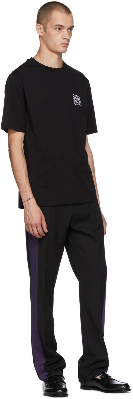 LOEWE Logo Anagram Cotton Jersey T-shirt In Black