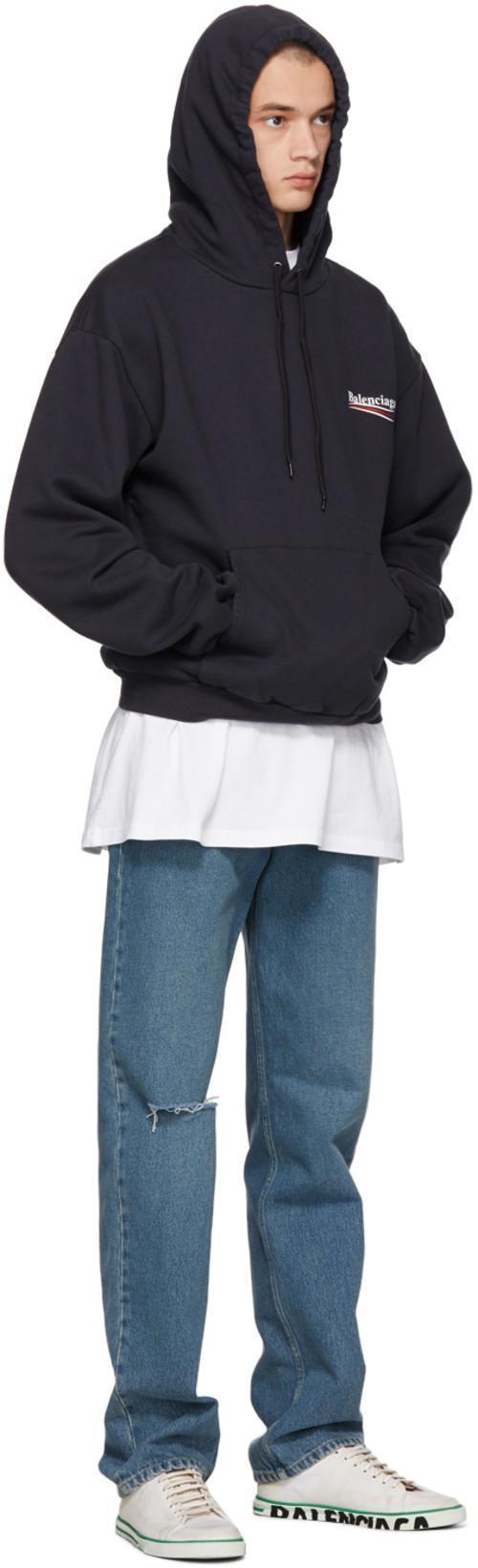 BALENCIAGA Political Campaign Sweatshirt In Black