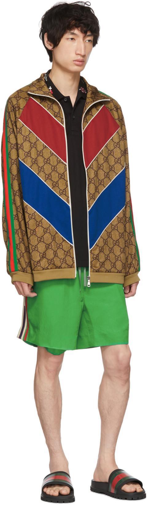 GUCCI Pantoletten Mit Webdetail In Black