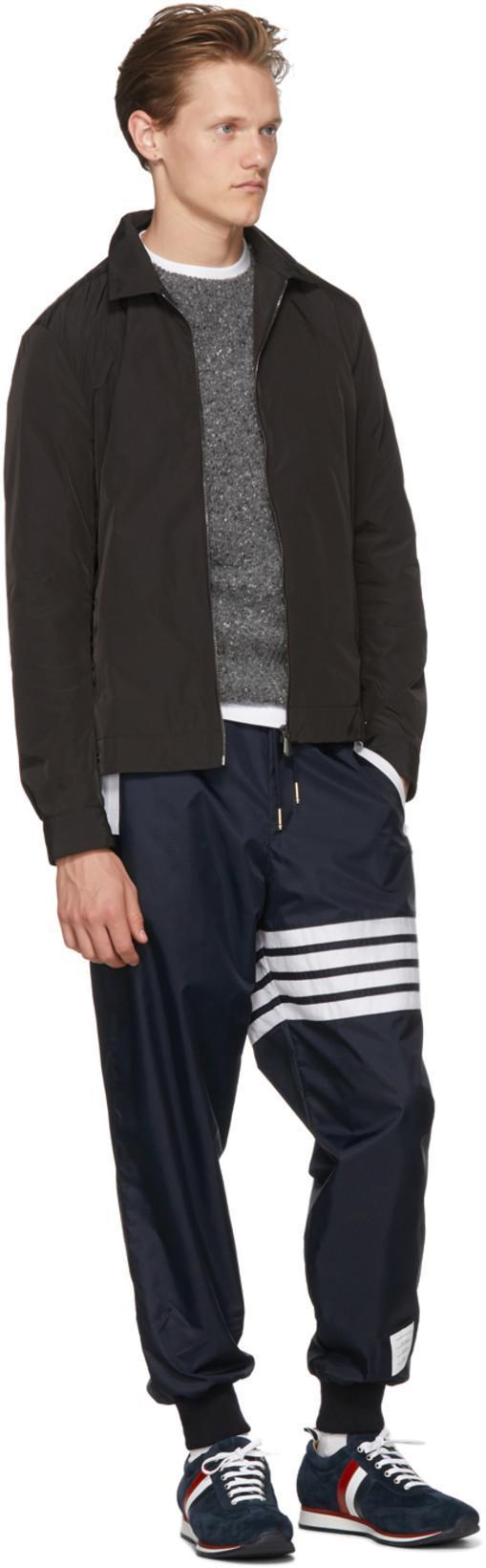 THOM BROWNE Classic Loopback 4-bar Sweatpants In Blue