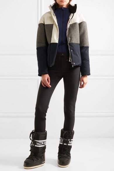 MOON BOOT Icon Suede-trimmed Quilted Shell Snow Boots In Black