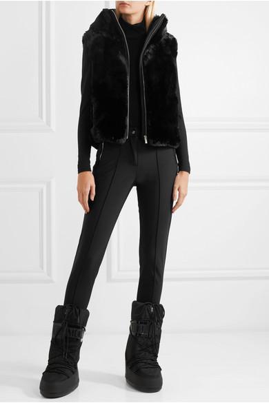 MOON BOOT Icon Suede-trimmed Quilted Shell Snow Boots In Black