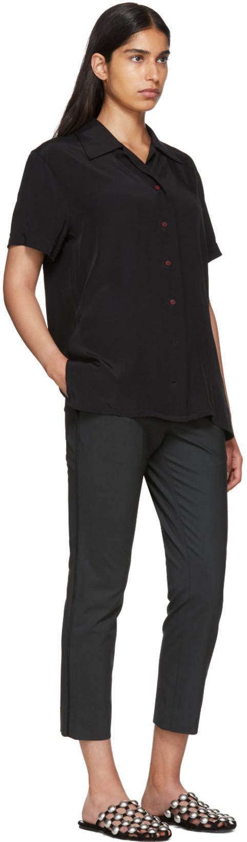 ALEXANDER WANG Amelia Studded Suede Slippers In Black