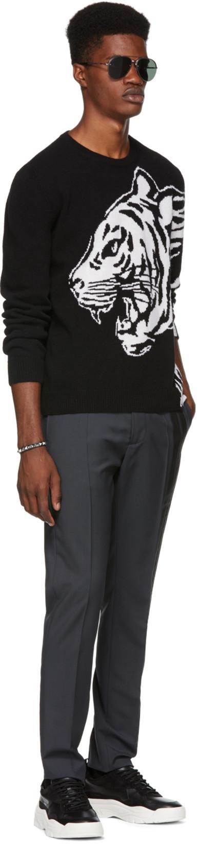 VALENTINO GARAVANI Black Leather Sneakers