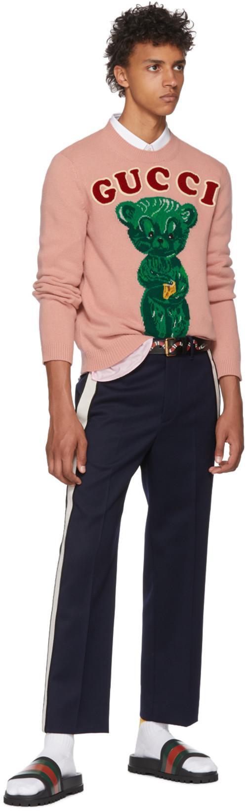 GUCCI Pantoletten Mit Webdetail In Black