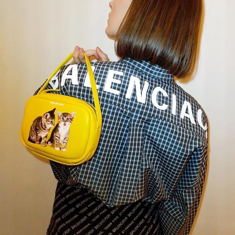 Selfridges's Posts | Wearing: Balenciaga Ladies Green New Swing Cotton-blend Shirt