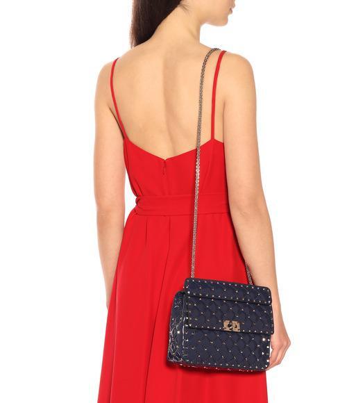 VALENTINO GARAVANI Rockstud Ankle Strap Flat Sandal In Pink