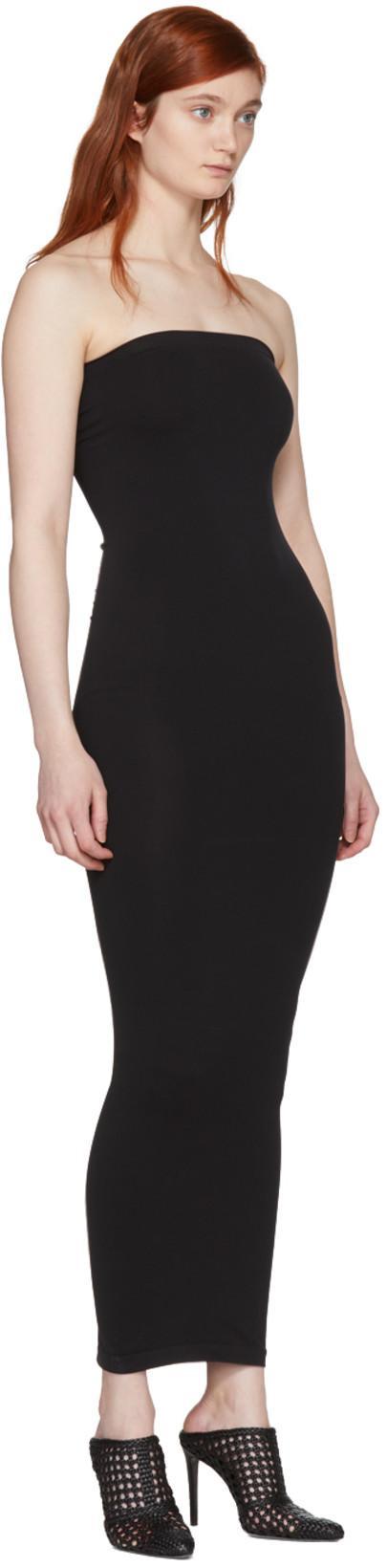 WOLFORD Fatal Cut Out Midi Dress In Black