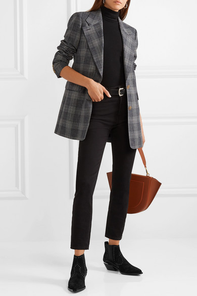 THEORY Leenda R Ribbed Merino Wool-blend Turtleneck Sweater In Black