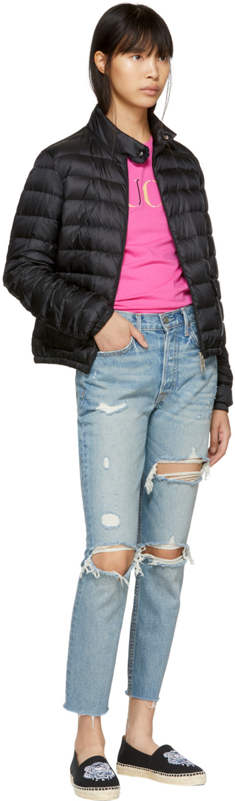 MONCLER Lans Nylon Padded Jacket In Black