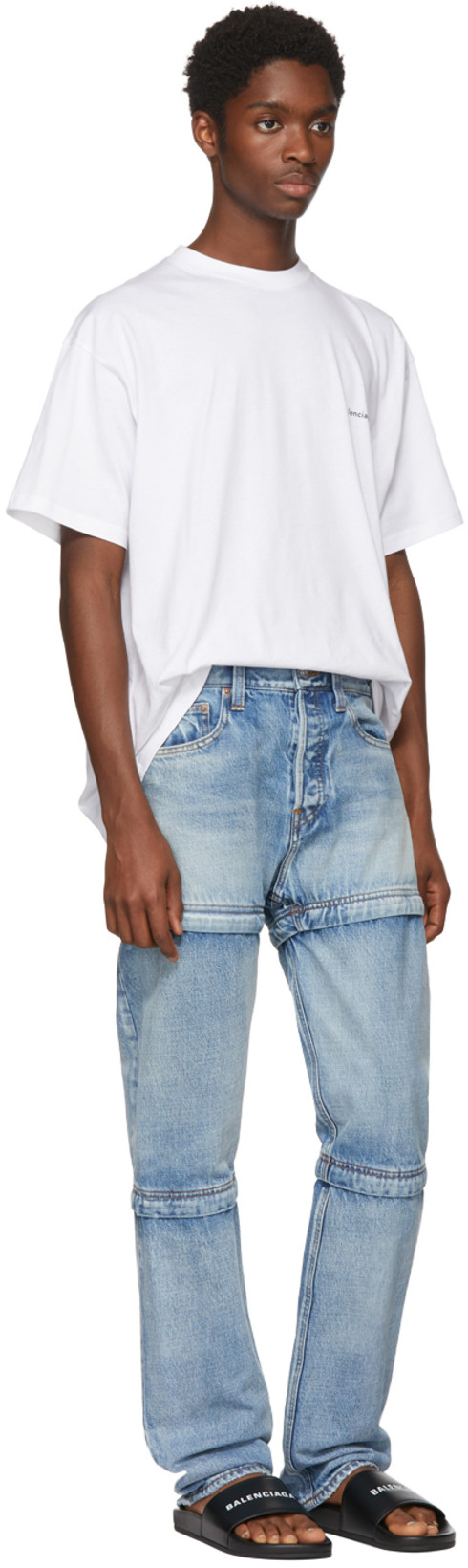 BALENCIAGA Pool Low Sandals With Logo In Black