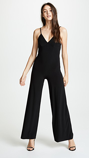 NORMA KAMALI Underwire Fishtail Jumpsuit In Black