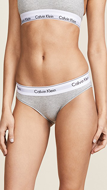 CALVIN KLEIN UNDERWEAR Modern Cotton Ribbed Stretch Modal-blend Soft-cup Bra In Grey Heather