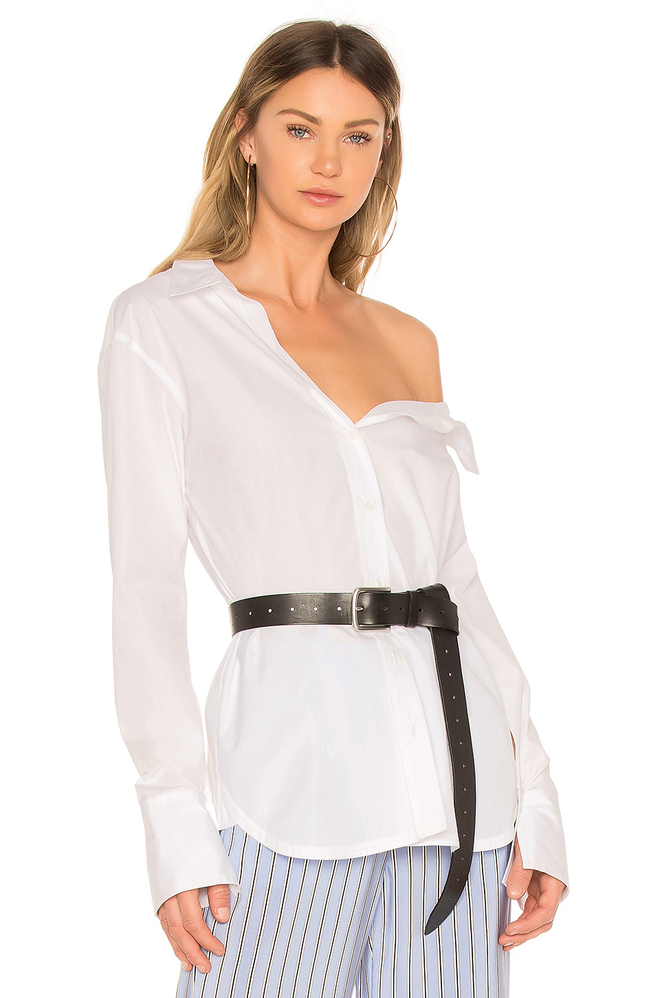 B-LOW THE BELT Milla Squared-buckle Belt In Black