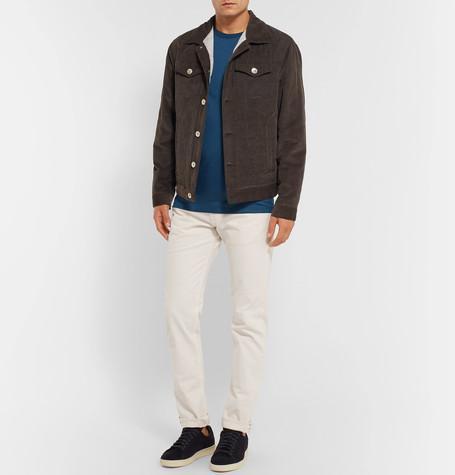 LANVIN Cap-toe Suede And Patent-leather Sneakers In Blue