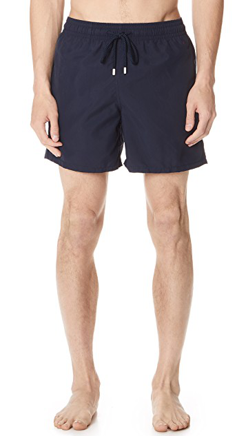 VILEBREQUIN Recycled Nylon Swim Shorts With Elastic Waistband In Blue