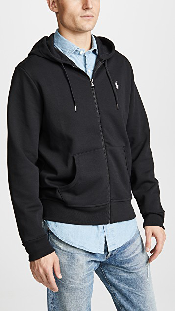 POLO RALPH LAUREN Cotton Blend Sweatshirt With Embroidered Logo On The Front In Black