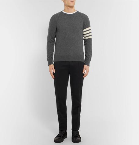 THOM BROWNE White Medium Weight Cotton Jersey T-shirt